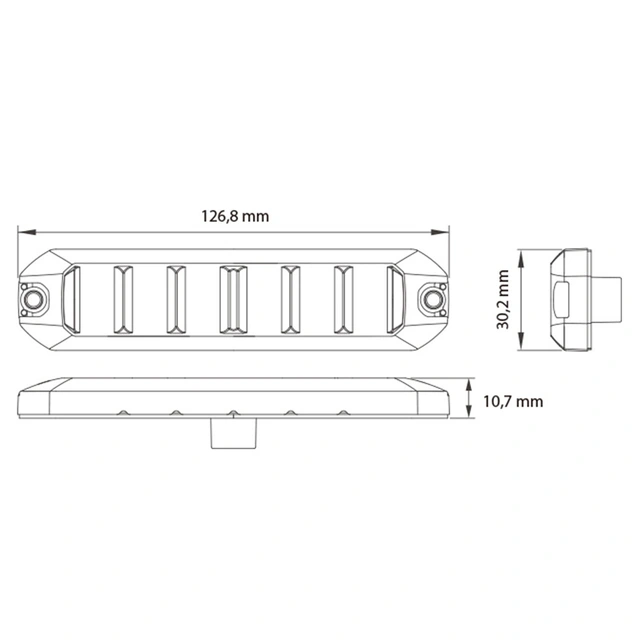 Optibeam Flex LM6 varsellys 12/24V, ECE R65 Class 2, CISPR25 Cl.3 