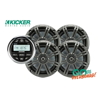 Kicker båtstereopakke 2 KMC2 + 2par KM654