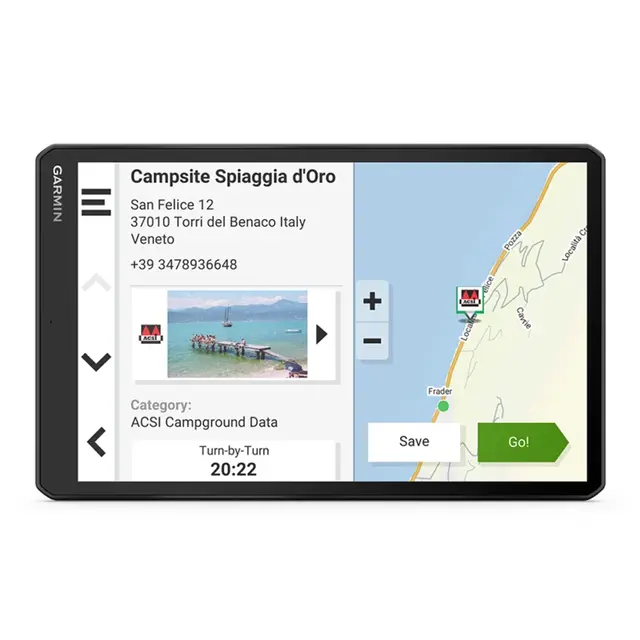 Garmin Camper 1095 10", WIFI, BT, tilpasset camping 