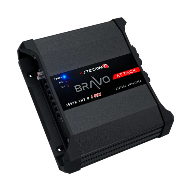 Stetsom BRAVO ATTACK 3000 monoforsterker 3000W RMS, 1 Ohm, SPL, Kl.D 
