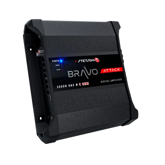 Stetsom BRAVO ATTACK 3000 monoforsterker 3000W RMS, 1 Ohm, SPL, Kl.D 