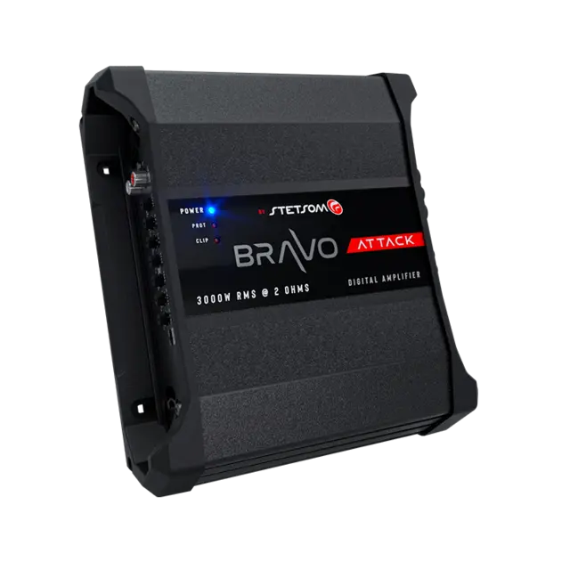 Stetsom BRAVO ATTACK 3000 monoforsterker 3000W RMS, 2 Ohm, SPL, Kl.D 