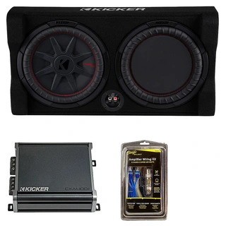 Kicker Key Down-Firing Basspakke 12" Basskasse, forsterker og kabelsett