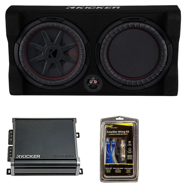 Kicker Key Down-Firing Basspakke 12" Basskasse, forsterker og kabelsett 