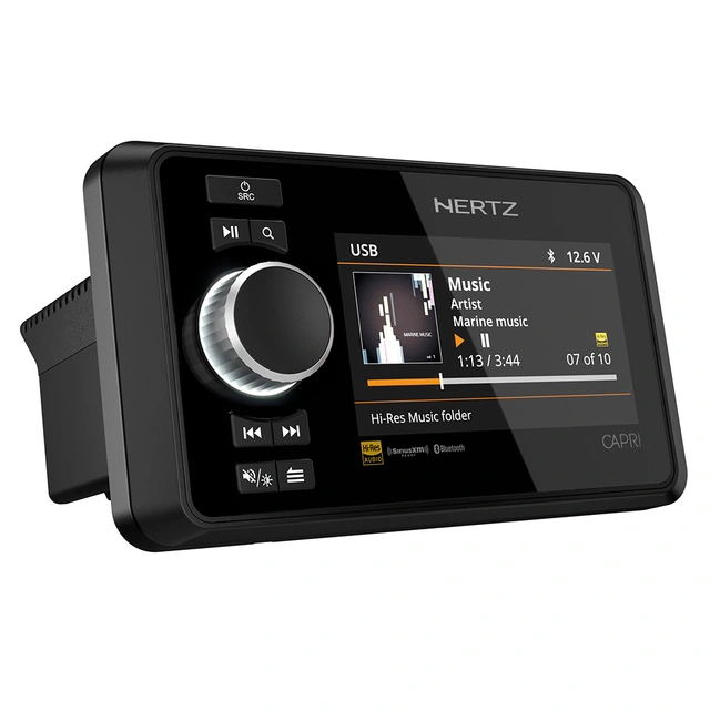 Hertz CAPRI DAB marineradio Vanntett, 4x70W, BT, NMEA2000 