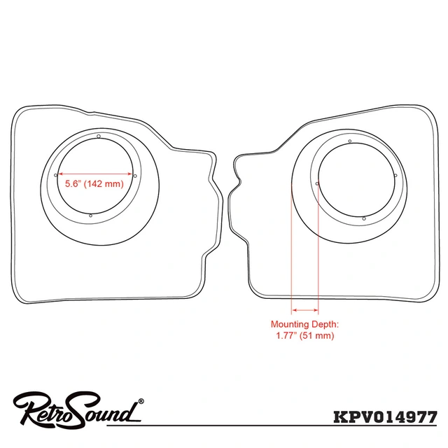 RetroSound Sparkepanel/høyttaleradapter VW Beetle (1952 - 1973) 