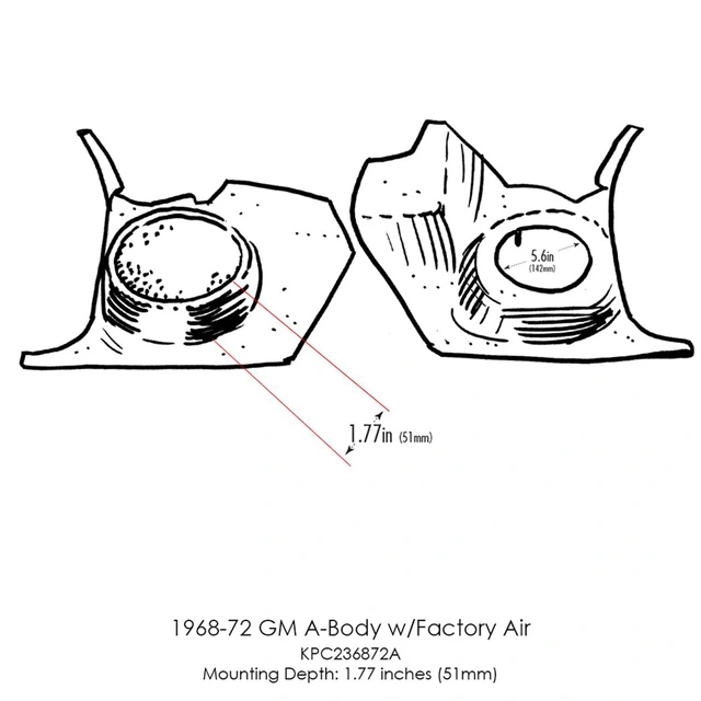 RetroSound Sparkepanel/høyttaleradapter GM (1968 - 1981) m/aircondition 