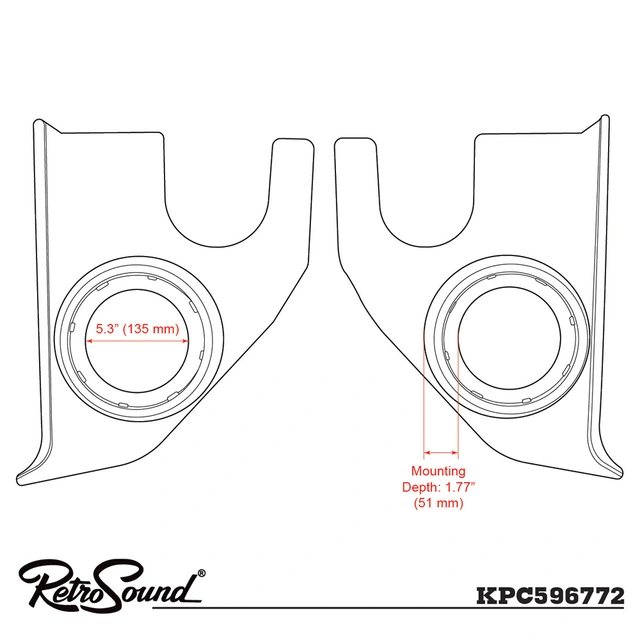 RetroSound Sparkepanel/høyttaleradapter Chevrolet Trucks (1967 - 1972) 