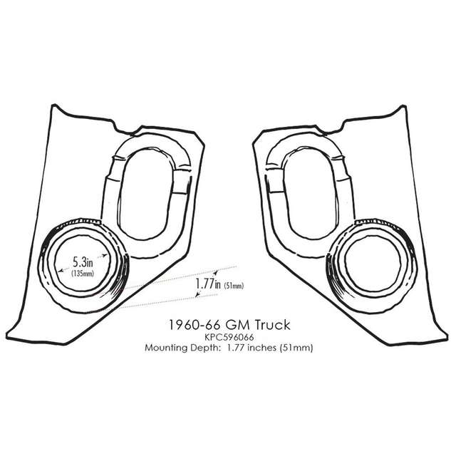 RetroSound Sparkepanel/høyttaleradapter Chevrolet Trucks (1960 - 1966) 