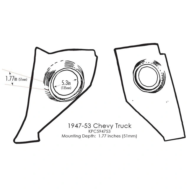 RetroSound Sparkepanel/høyttaleradapter Chevrolet Trucks (1947 - 1953) 