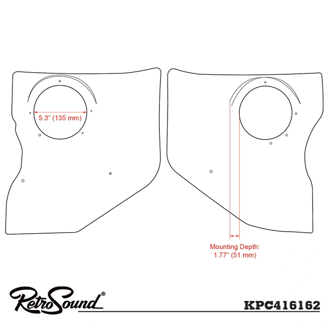 RetroSound Sparkepanel/høyttaleradapter Chevrolet (1961 - 1962) 