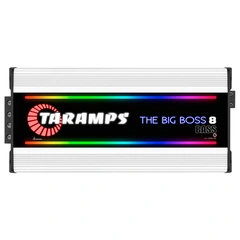 Taramps The Big Boss 8 Bass monoforst. 8000W RMS, 0.5-2 Ohm, RGB, Hvit