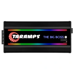 Taramps The Big Boss 8 Bass monoforst. 8000W RMS, 0.5-2 Ohm, RGB, Sort