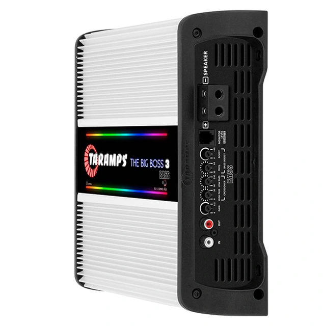 Taramps The Big Boss 3 Bass monoforst. 3000W RMS, 0.5-2 Ohm, RGB, Hvit 