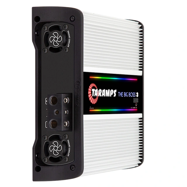Taramps The Big Boss 3 Bass monoforst. 3000W RMS, 0.5-2 Ohm, RGB, Hvit 
