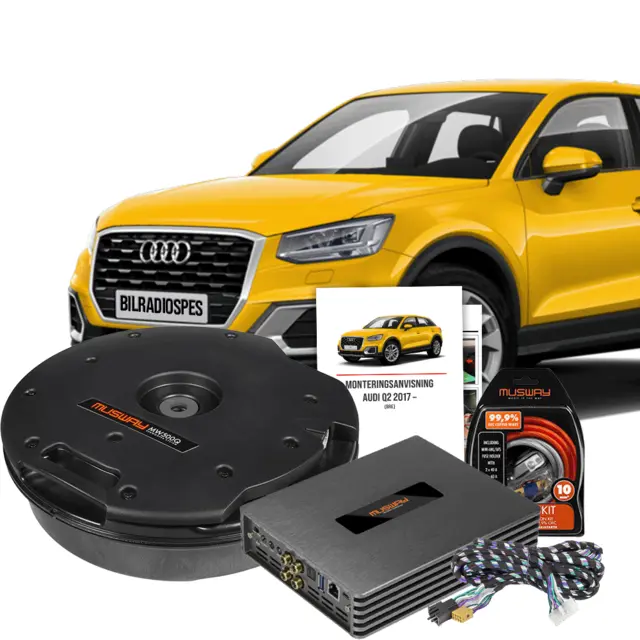 Lydpakke til Audi Q2 2017-> Audi Q2 2017-2023 (med kode 8RE) 