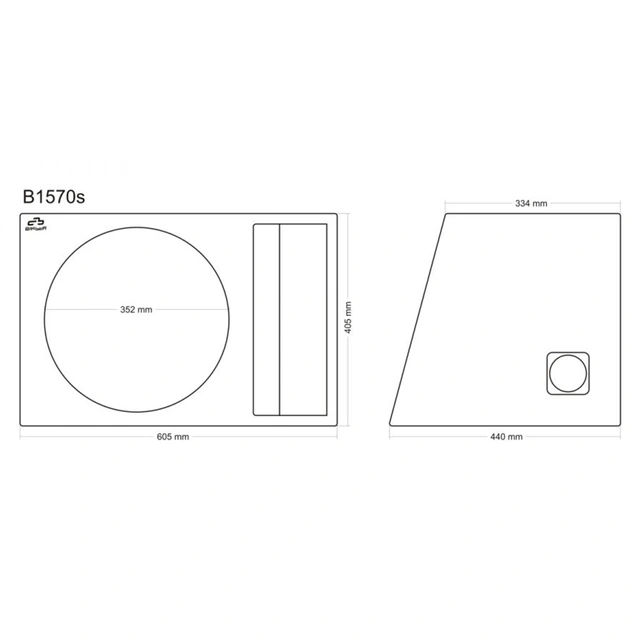 ConnectED Singel basskasse for 15" Portet kasse, 70 liter, koksgrå 