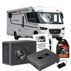 Lydpakke til Eura Mobil Integra 760 EB Caratec CAA804 forsterker originalt+sub