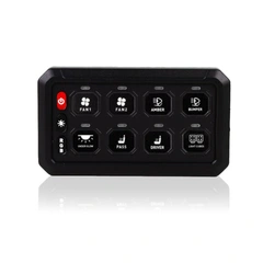 Lumen 8 bryterpanel med strømfordeling 8 knapper, 12/24V, App og styringspanel