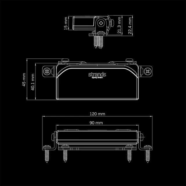 Strands Unity Ultra Flat arbeidslys 22W Arbeidslys, 1370 Lumen, 22W 