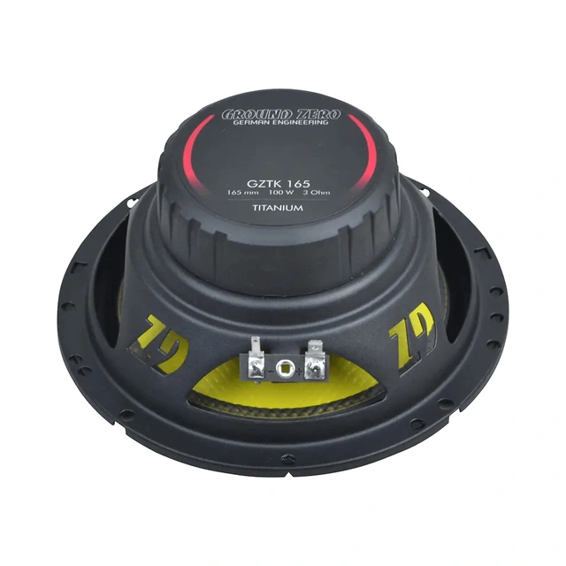 Ground Zero GZTC 165.3 høyttalersett 6.5", 120W RMS, Titanium-serie 