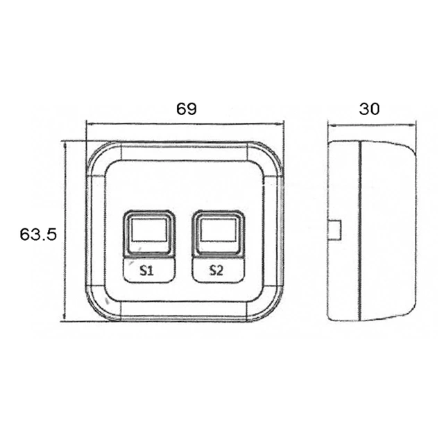 911 Signal Styringspanel PÅ/AV, Modus, 12V 