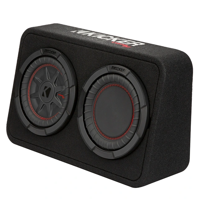 Kicker TCWRT8 slim basskasse 8" i kasse, 300W RMS, 2 Ohm, CompRT 
