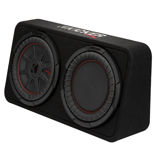 Kicker TCWRT10 slim basskasse 10" i kasse, 400W RMS, 2 Ohm, CompRT 