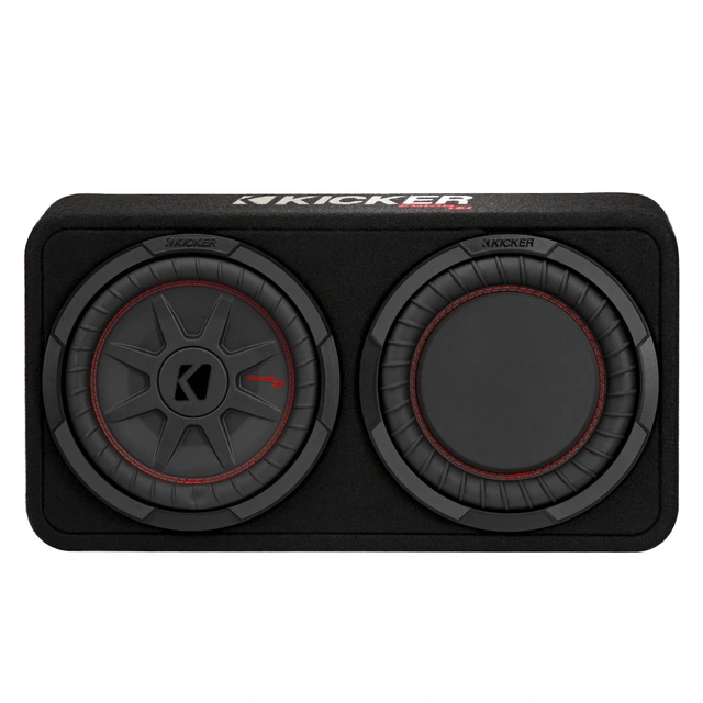 Kicker TCWRT10 slim basskasse 10" i kasse, 400W RMS, 2 Ohm, CompRT 