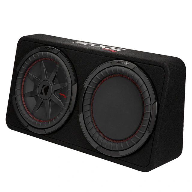 Kicker TCWRT12 slim basskasse 12" i kasse, 500W RMS, 2 Ohm, CompRT 