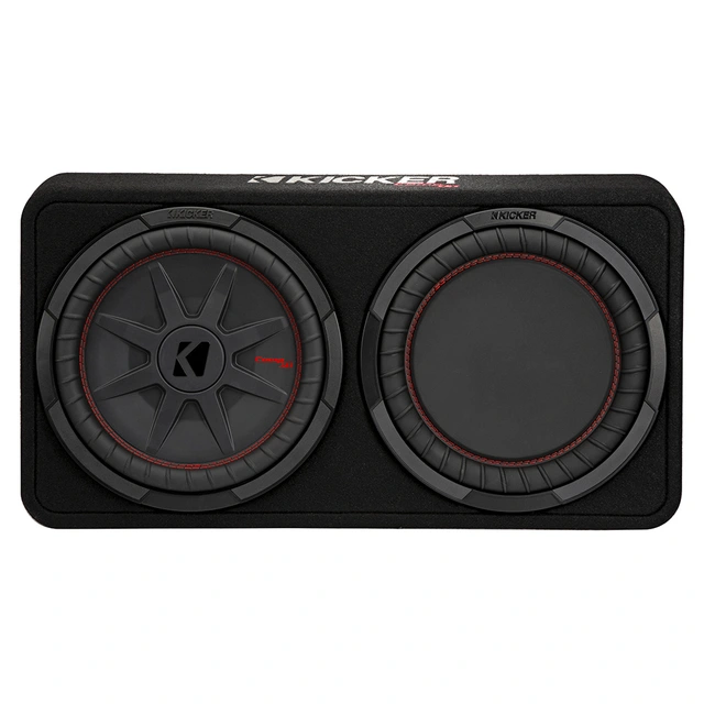 Kicker TCWRT12 slim basskasse 12" i kasse, 500W RMS, 2 Ohm, CompRT 
