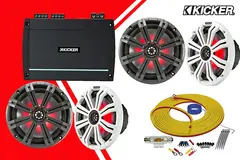 Kicker "RED" båtstereopakke KXMA4004 2x KM84L SEA4287