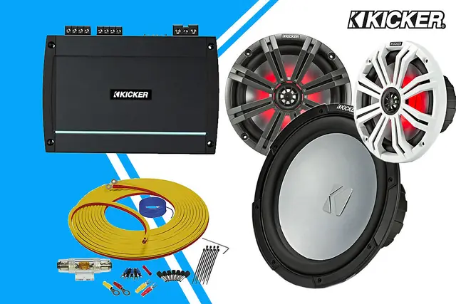 Kicker "BLUE" båtsteropakke med sub KXMA4004 KM84L KMF124 SEA4287 