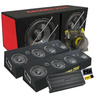 Ground Zero Russepakke 2024 Basskasse/raggerplanker/forsterker/kabel