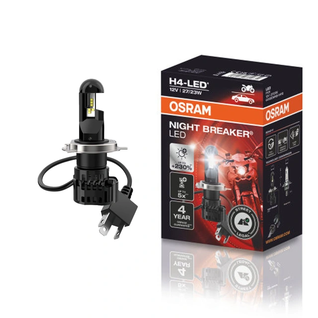Osram Night Breaker H4 LED for MC LED, H4, Godkjent LED pære, 1stk 