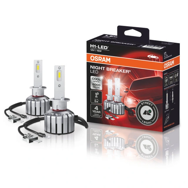 Osram Night Breaker H1 LED LED, H1, Godkjent LED pære, 2stk 