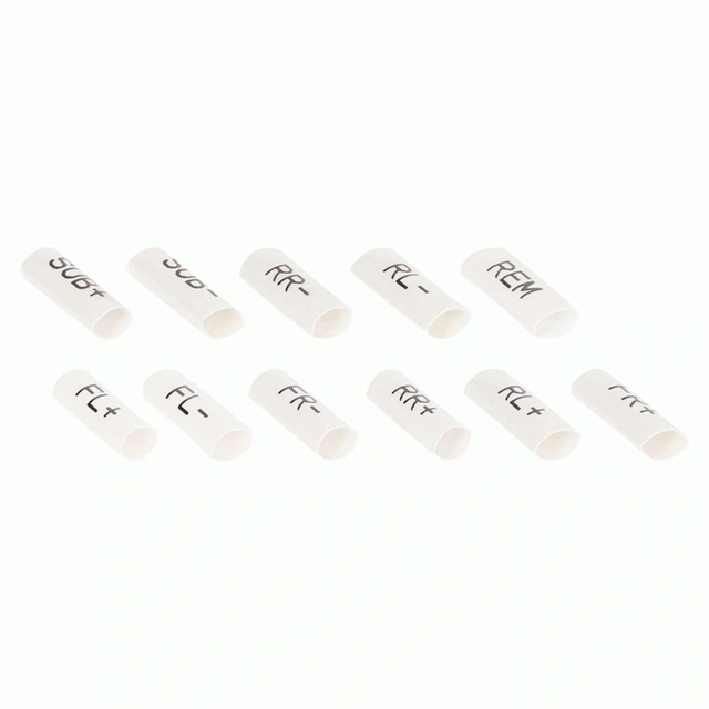 Sett med krympestrømper 120 stk krympestrømper med tekst 