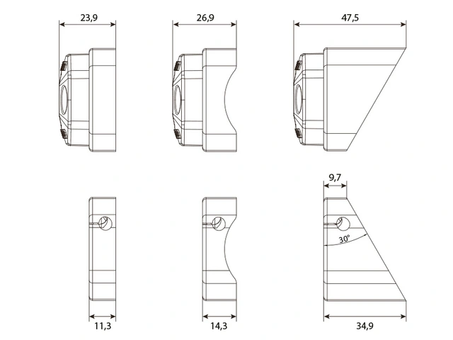 Optibeam Rock arbeidslys 590 lumen, 10-30V, overflatemontering 