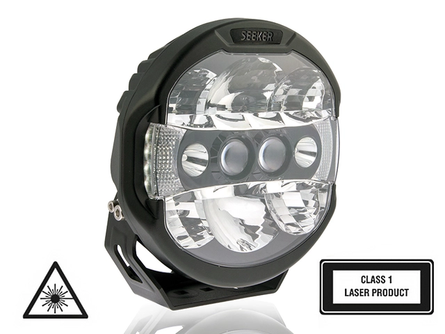 Seeker Quantum Ledzer LED fjernlys 9", 6500 lumen, LED, Laser, Posisjonslys 