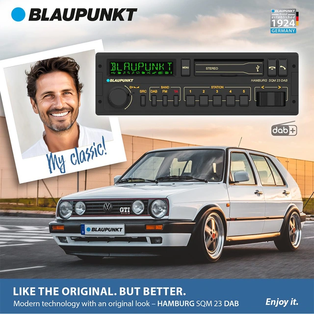 Blaupunkt Hamburg SQM 23 DAB Retro, BT, USB, DAB+, ikke CD 