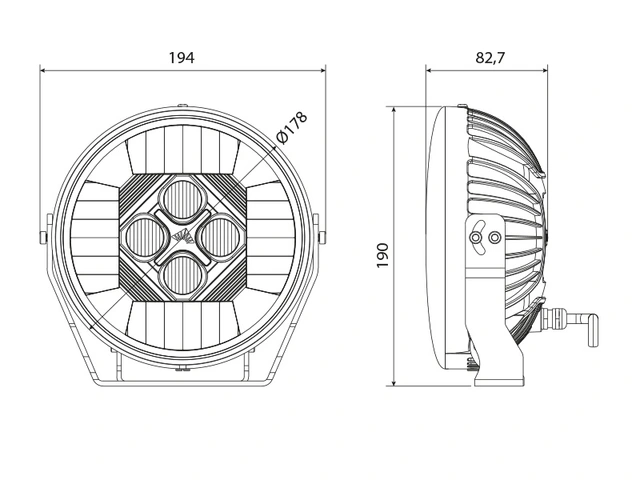 Optibeam SE7EN LED fjernlys 7", 9159 lumen, Posisjonslys 
