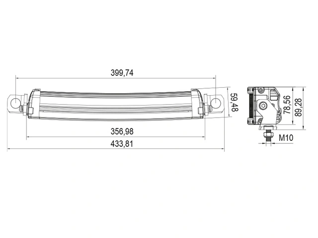 Ocean Vision 120W marine arbeidslys LED, 7591 Lumen, arbeidslys, kurvet 