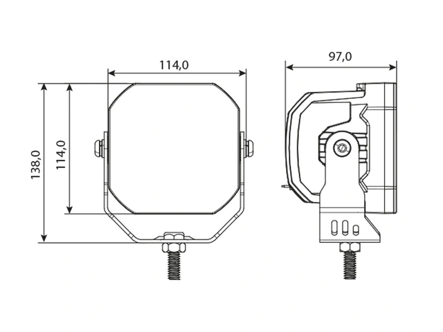 Bullpro Bully 6000 arbeidslys LED, 6.990 Lumen, 80W, med pos.lys 
