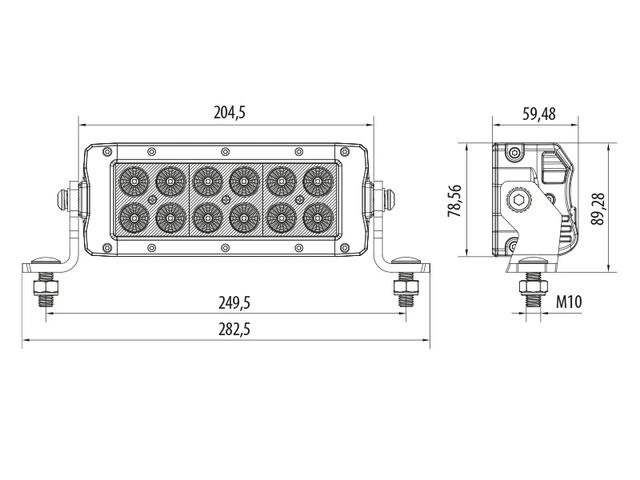 Bullpro Graphite 60W arbeidslys LED, 3.938 Lumen, arbeidslys, kurvet 