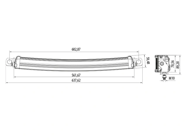 Bullpro Graphite 200W arbeidslys LED, 12.489 Lumen, arbeidslys, kurvet 