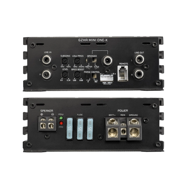 Ground Zero GZHA Mini One-K monoforst. 1000W RMS. Klasse D. 1 Ohm 