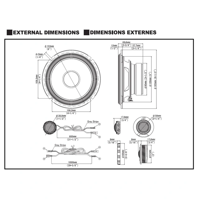 Alpine S2-S65C komponentsett 6,5", 80W RMS, S-serie 