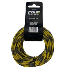4 CONNECT Nylonstrømpe Gul/sort, 10 meter, 10-20mm²