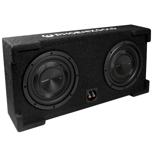 Phoenix Gold ZX28PBS basskasse 2x8" i kasse, 150W RMS, 4 Ohm 