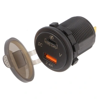 ConnectED USB (1xUSB C / 1xUSB A) For innfelling USB 3.0, PD,Blå belysning